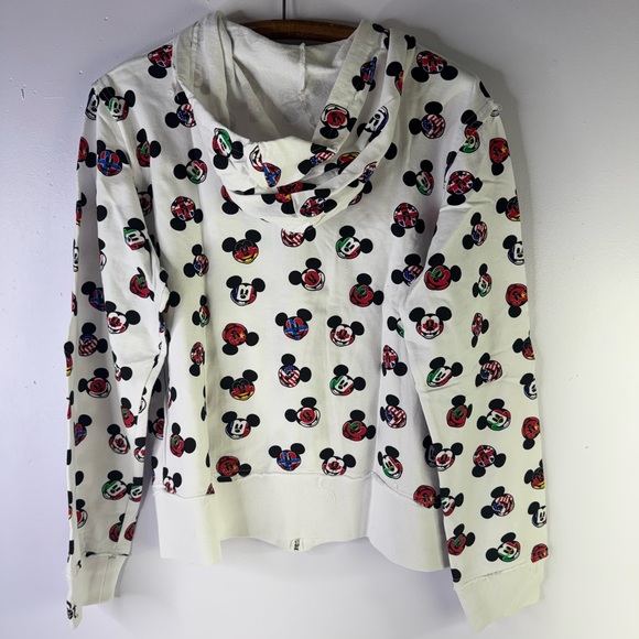 VTG Disney Around the World Epcot raw hen long sleeve zipper hoodie top XXL - Picture 2 of 7